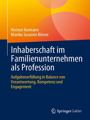 cover image of Inhaberschaft im Familienunternehmen als Profession